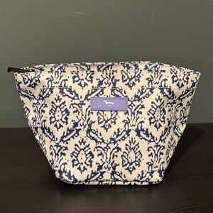 Scout Crown Jewels Makeup Bag Blue/White Damask Pattern